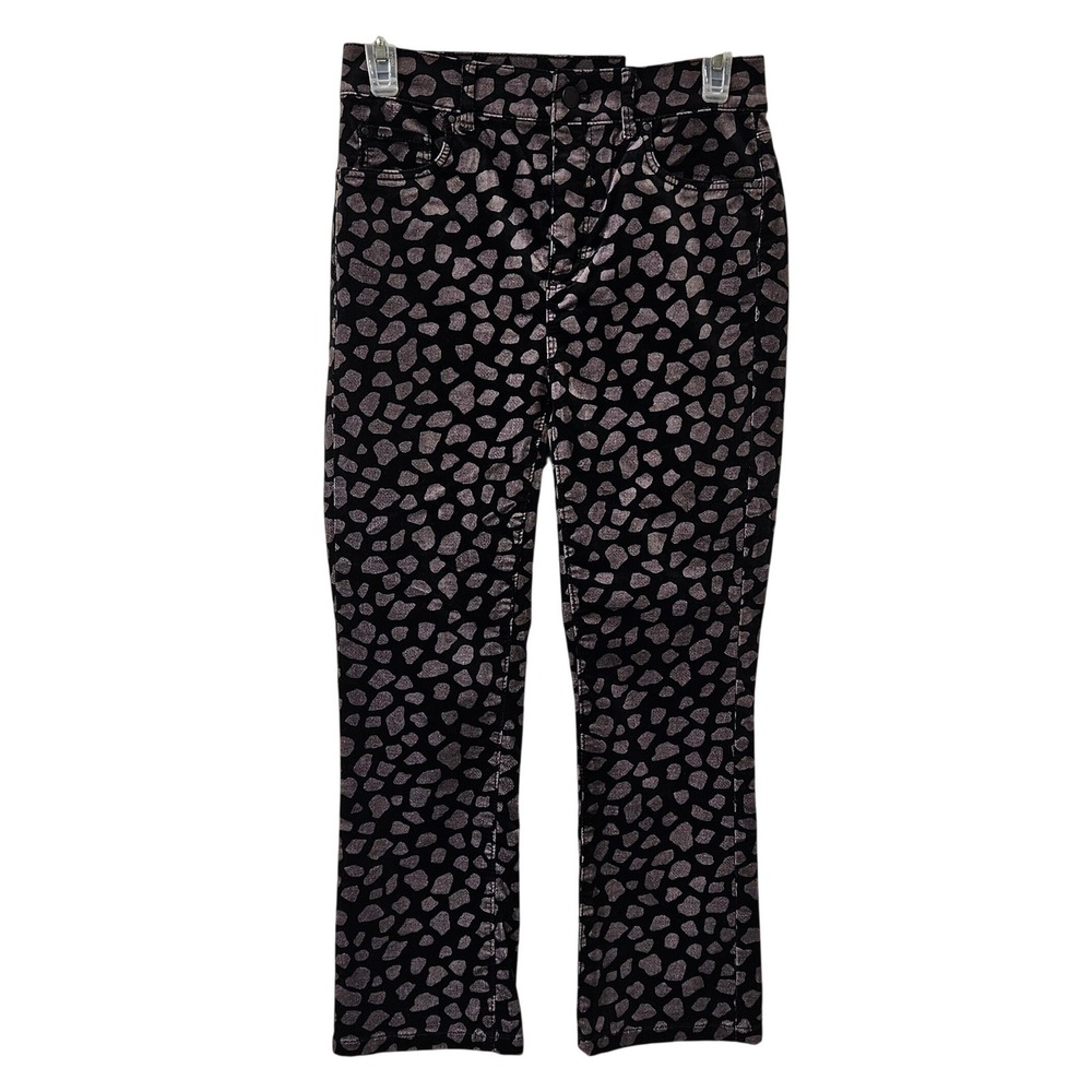 NWT Ann Taylor Petite 0P Kick Crop Pants High Rise Animal Print Stretch